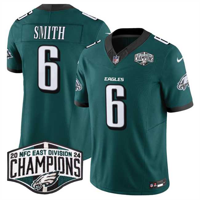 Men's Philadelphia Eagles #6 DeVonta Smith Green 2024 New NFC East Champions F.U.S.E. Vapor Untouchable Limited Stitched Jersey,We sell and wholesale Men's Philadelphia Eagles #6 DeVonta Smith Green 2024 New NFC East Champions F.U.S.E. Vapor Untouchable Limited Stitched Jersey on line form chian!